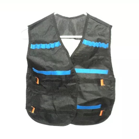 Blasters & Nerf Dart Guns Kids Tactical Jacket Adjustable One Size Black - Picture 1 of 4